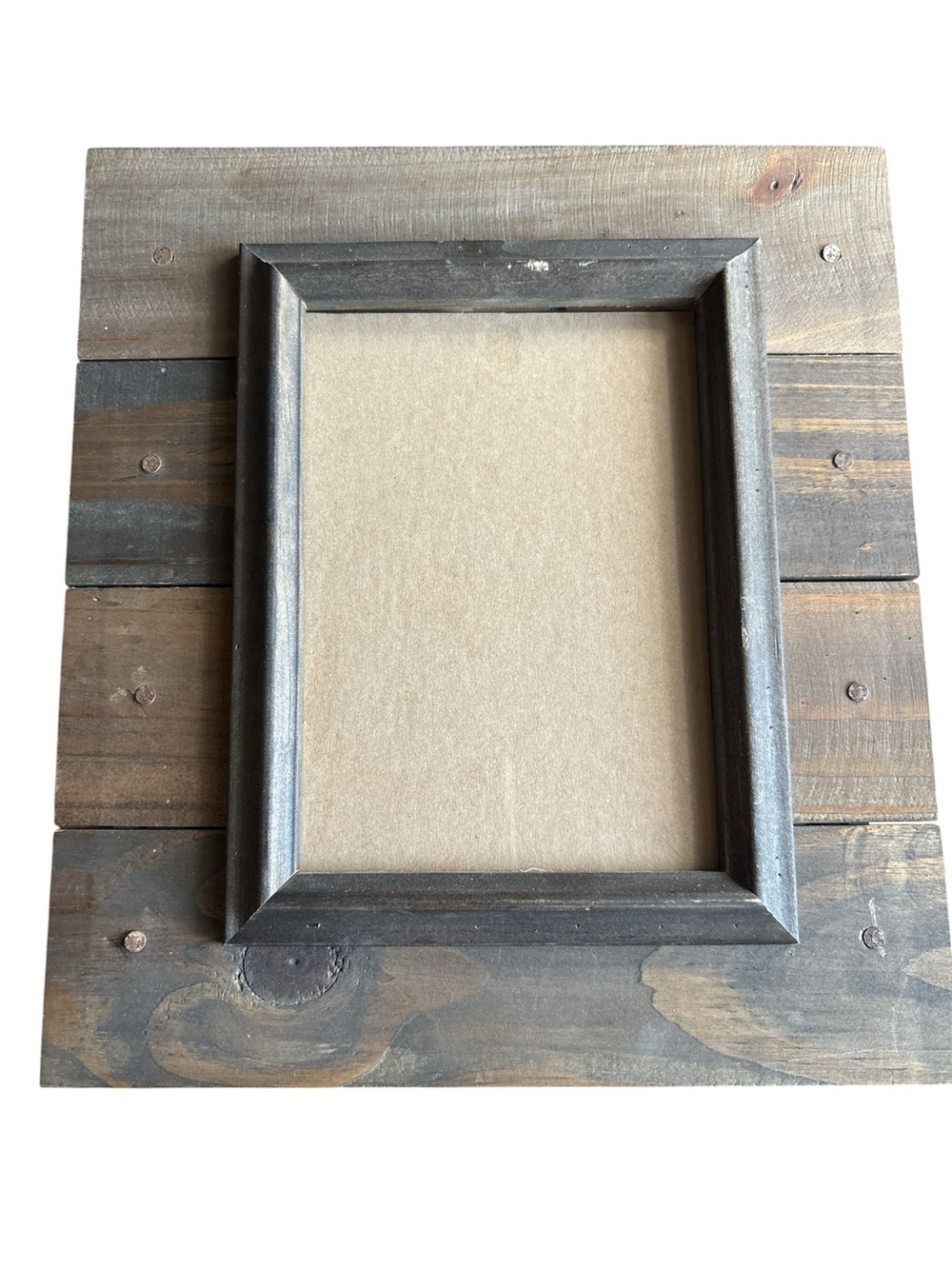 5x7 Photo Picture Frame Rustic Self-Standing or hang. 10x11